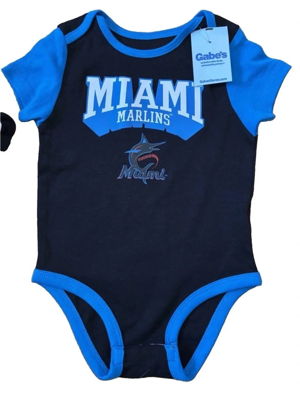 Miami Marlins Baby Boys 3-Pack Bodysuits - 12 Months